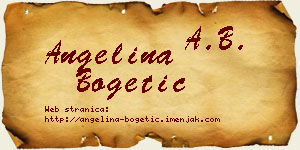 Angelina Bogetić vizit kartica